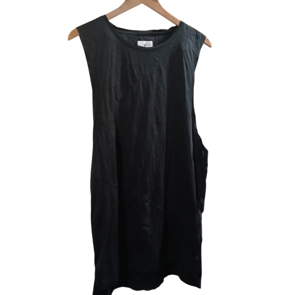 Matiere Black Sleeveless Men Tank Size X Large